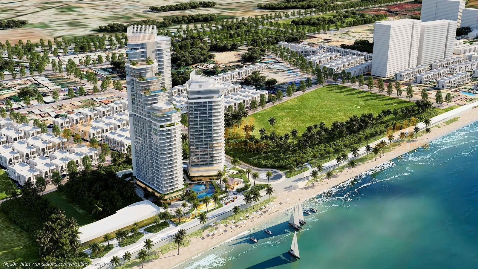 Phối cảnh tổng thể dự án căn hộ du lịch Solina Vũng Tàu của CĐT C-Holdings
