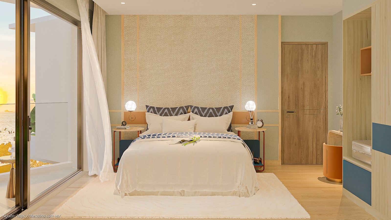 Nhà mẫu phòng ngủ master sang trọng tại căn hộ 1PN+ 70.75m2 Solina Vũng Tàu