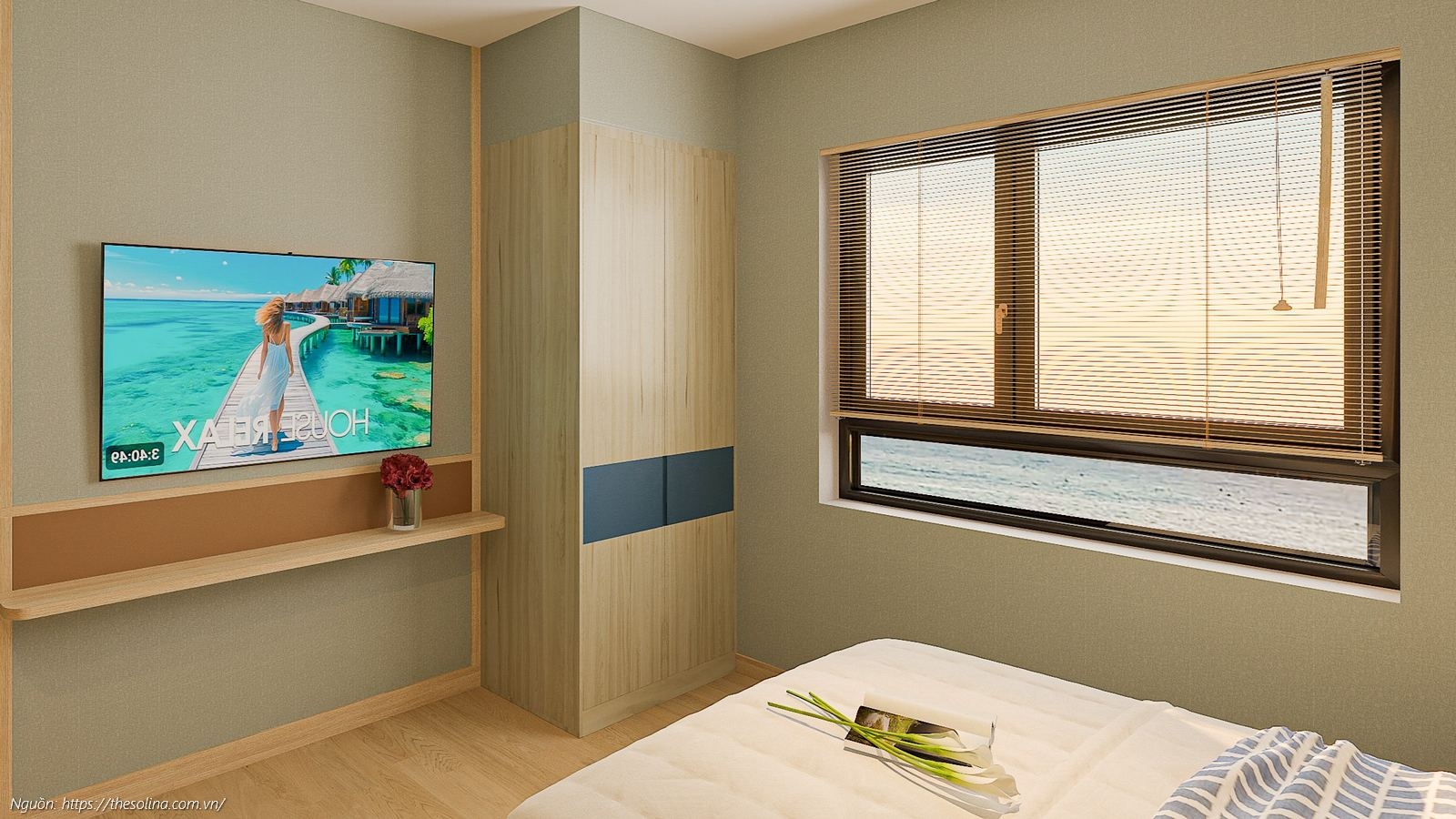 Nhà mẫu phòng ngủ master đẳng cấp tại căn hộ 2PN 91.19m2 Solina Vũng Tàu