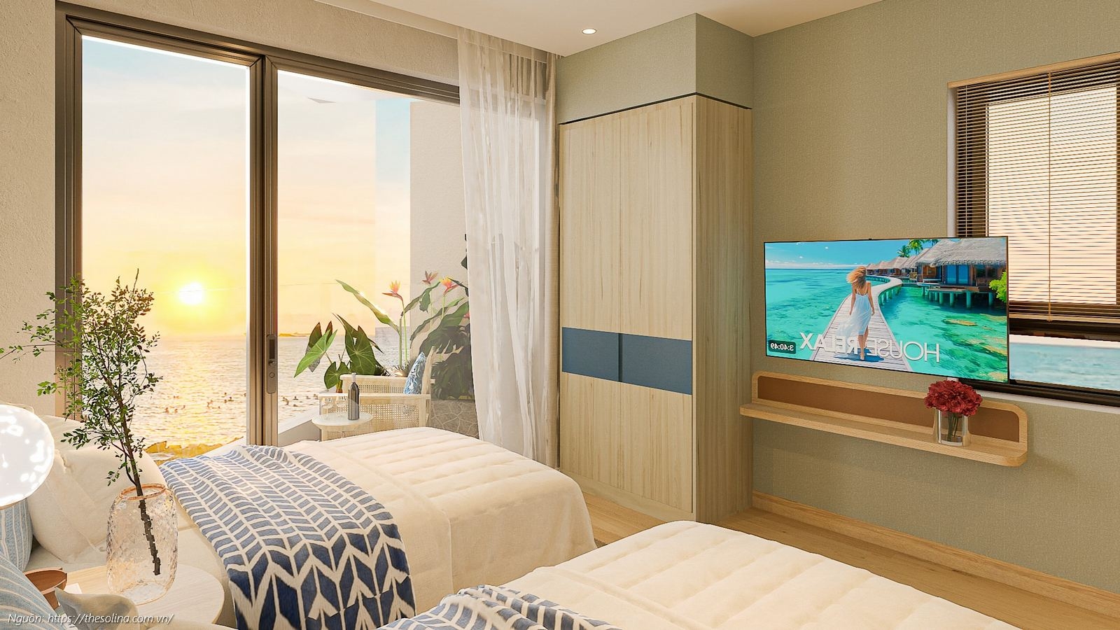 Nhà mẫu phòng ngủ master đẳng cấp tại căn hộ 2PN 91.19m2 Solina Vũng Tàu