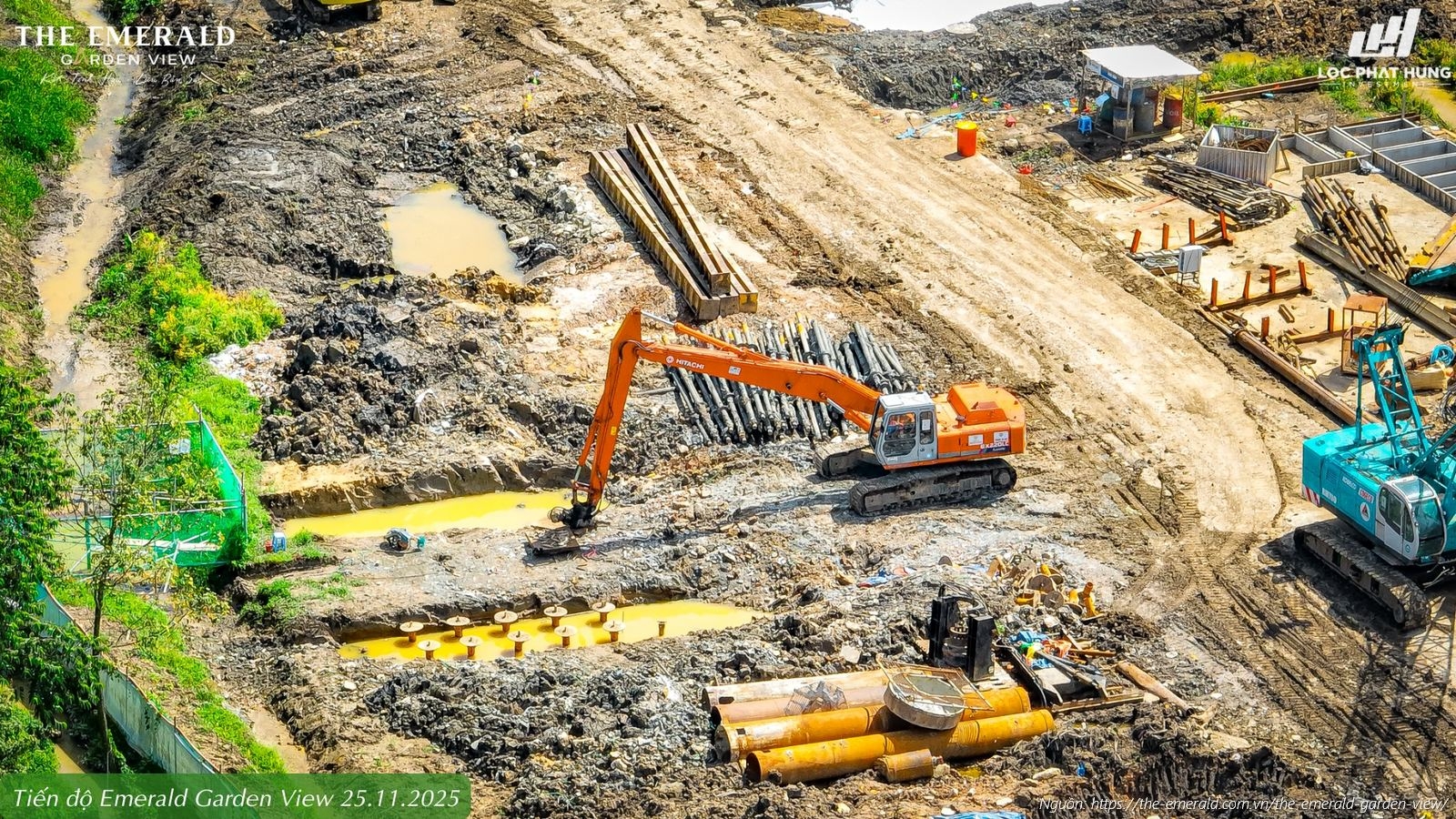 Tiến độ xây dựng dự án The Emerald Garden View cập nhật mới nhất ngày 25/11/2025