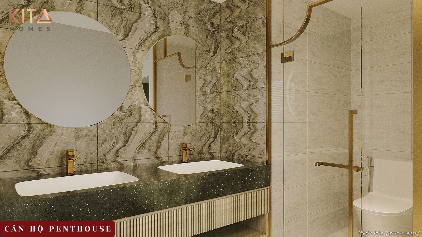 Nhà mẫu căn hộ Penthouse Sky Villa dự án Ansana By Kita Võ Văn Kiệt Bình Tân