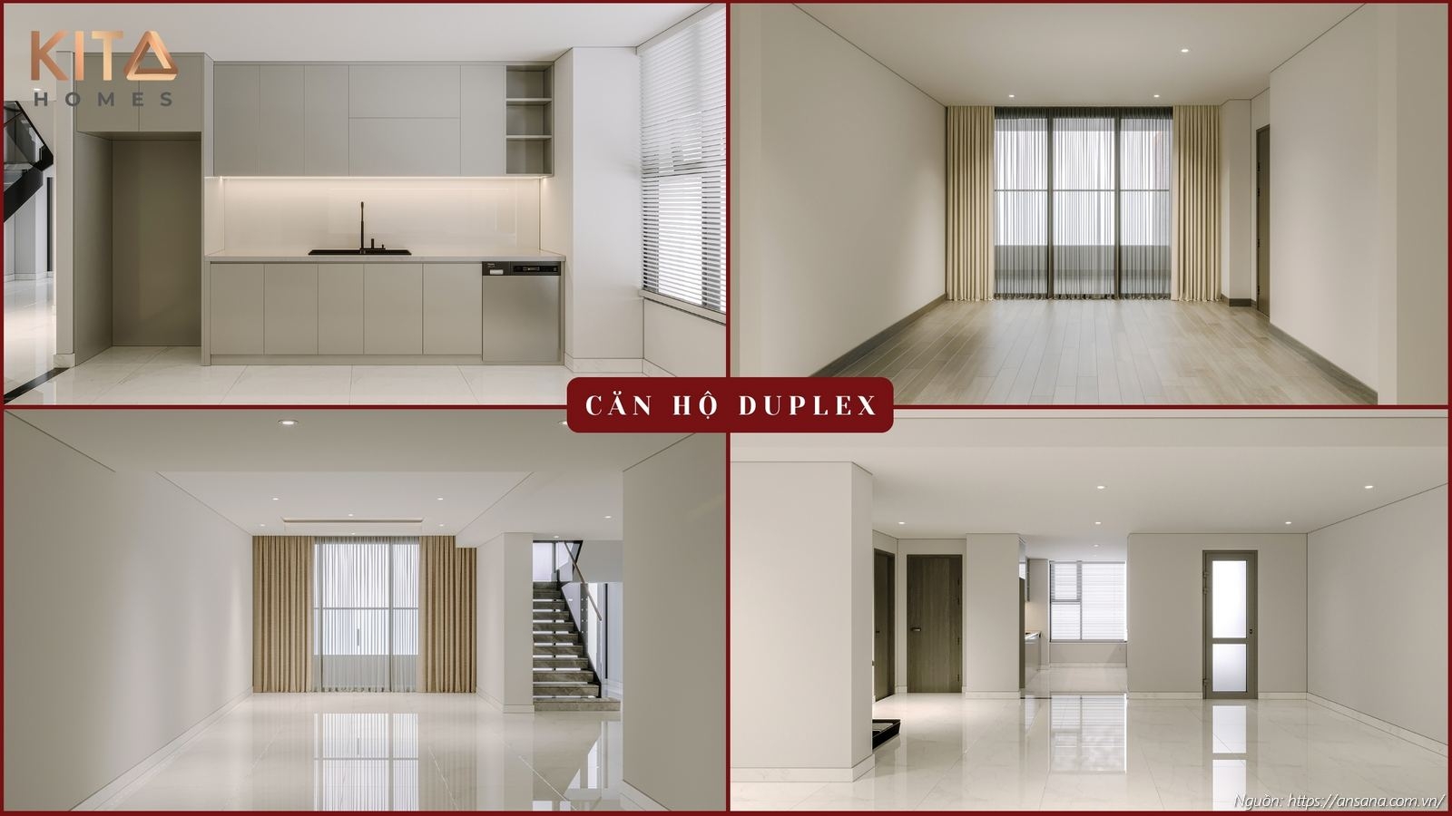 Nhà mẫu căn hộ Duplex thông tầng dự án Ansana By Kita Bình Tân mặt tiền Võ Văn Kiệt