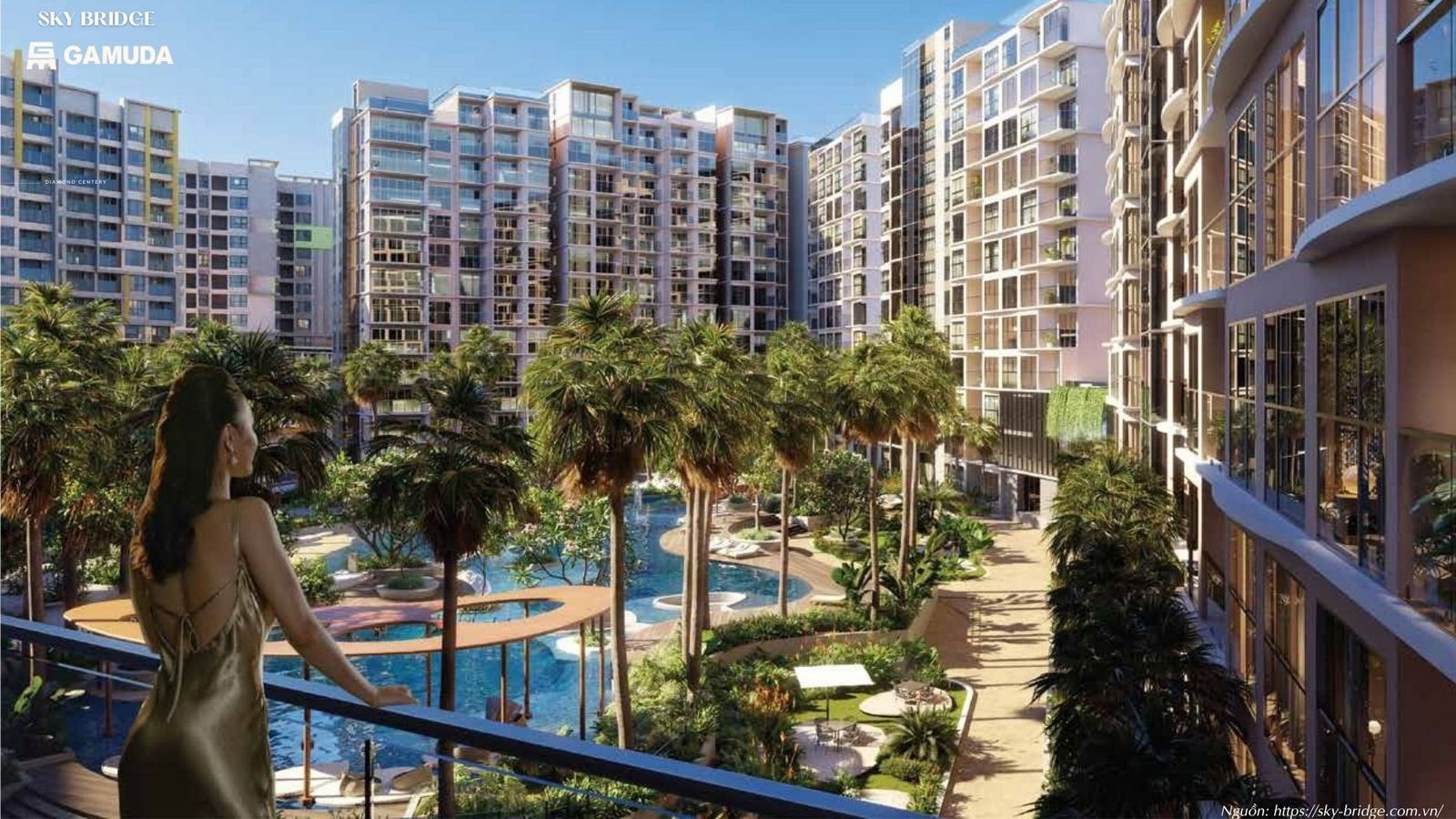 Phối cảnh tổng thể ban ngày dự án căn hộ SkyBridge