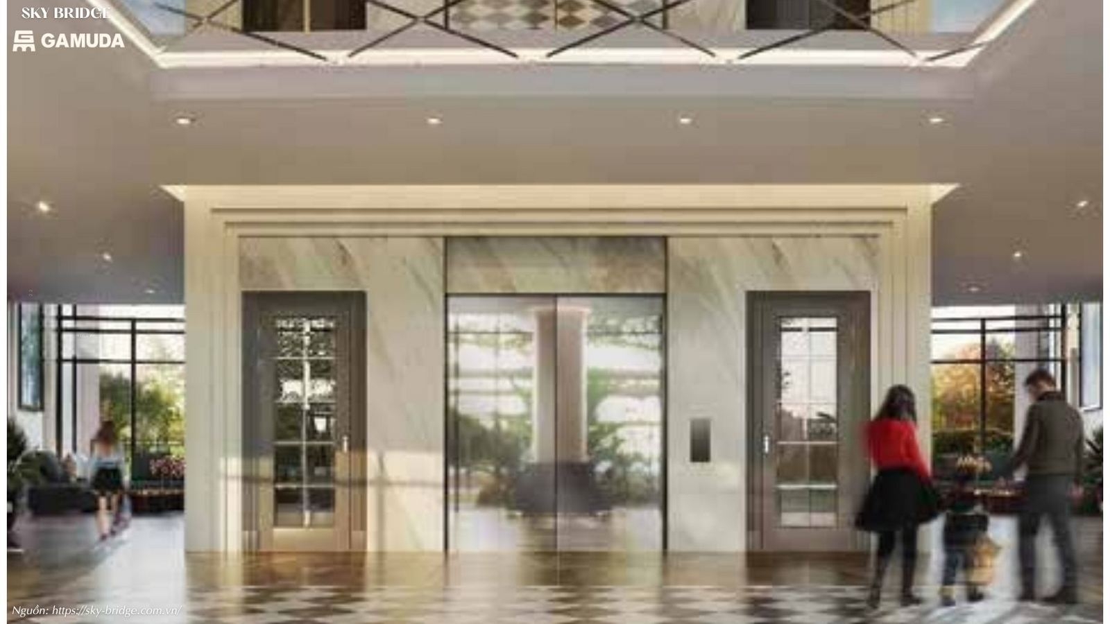 Sảnh đón Căn Hộ Sky Bridge Gamuda Land