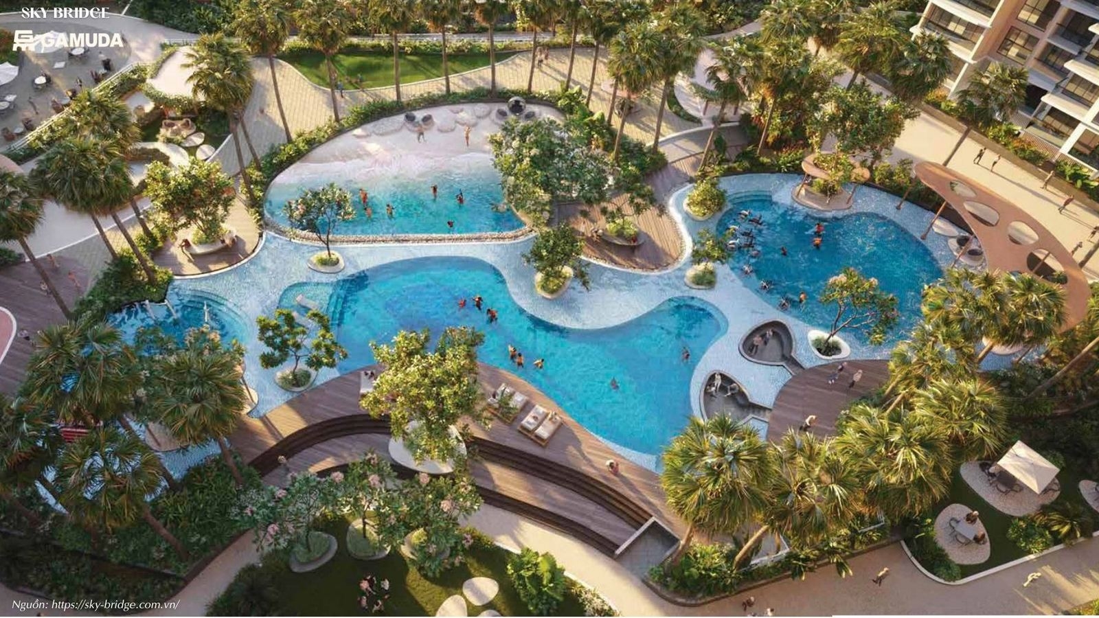 Tiện ích hồ bơi dự án căn hộ chung cư SkyBridge By Gamuda Land