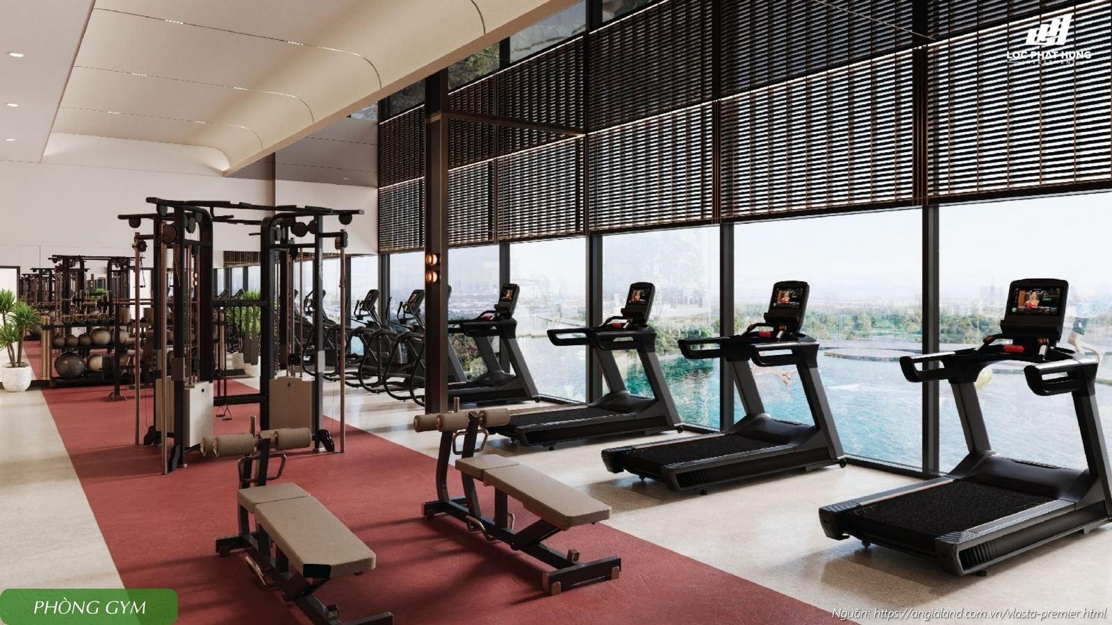 Phòng gym hiện đại dự án căn hộ chung cư Vlasta Premier Quận 7